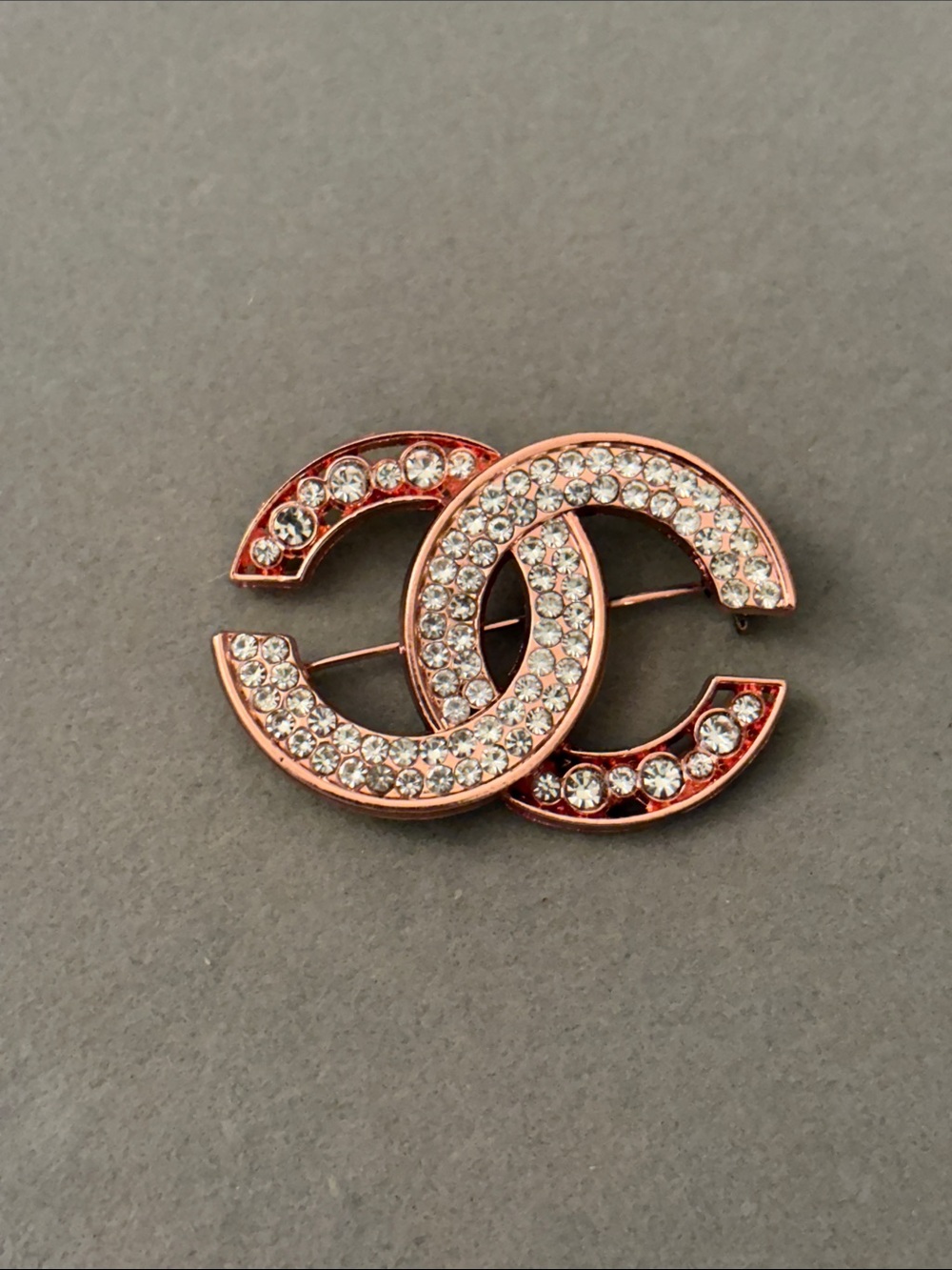 Crystal Rose Gold Brooch